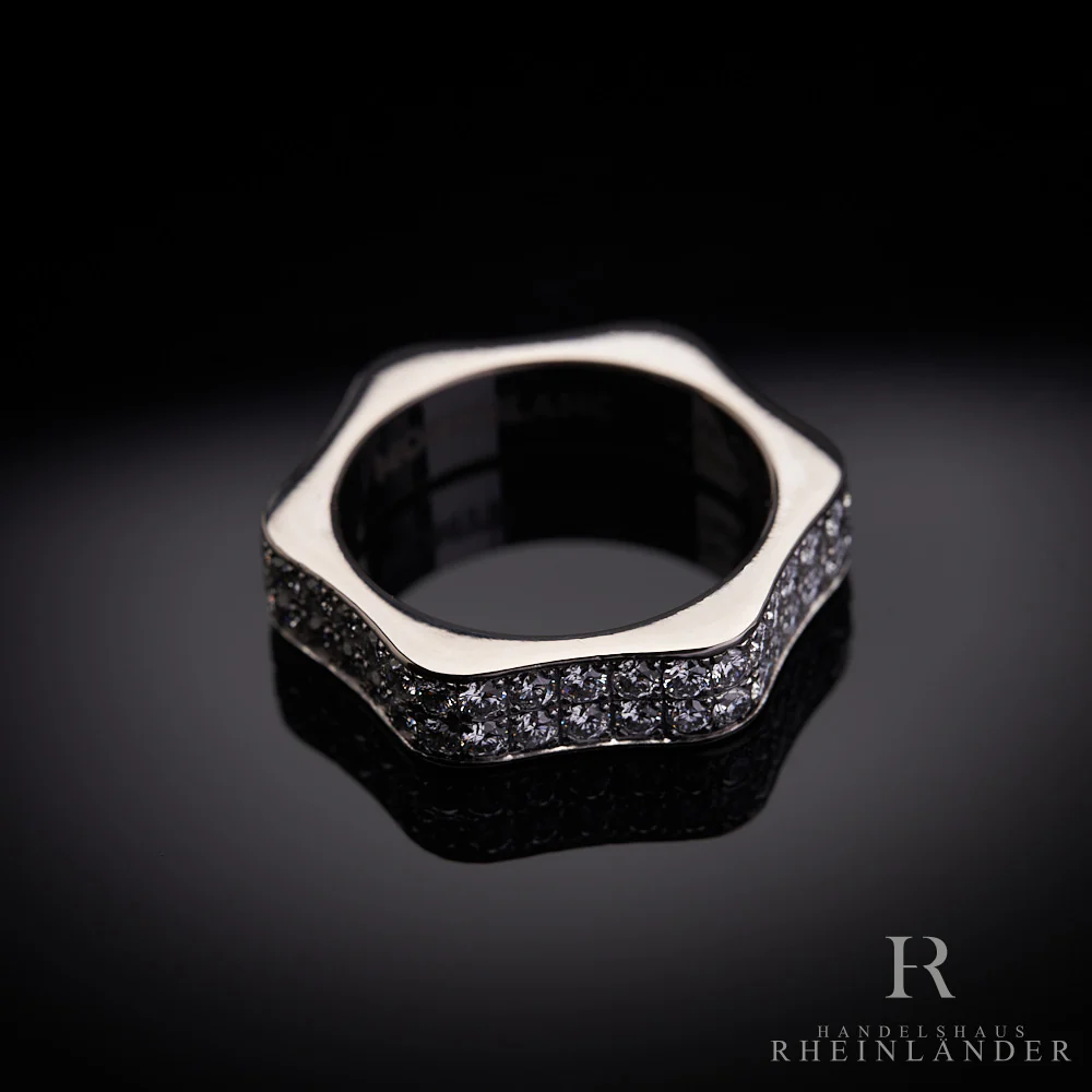 Montblanc Jewellery 4810 Star Collection 5mm 54 Ring Weißgold Diamant ID 104032 - Image 4