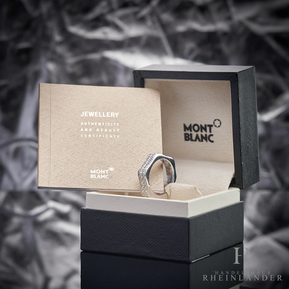 Montblanc Ladies Fine Jewellery 4810 White Gold 53 Medium Pavé Diamonds 10403253