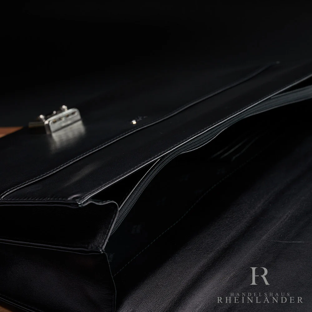 Montblanc Leather Goods Cashmere Document Case Double Gusset Black - Image 4