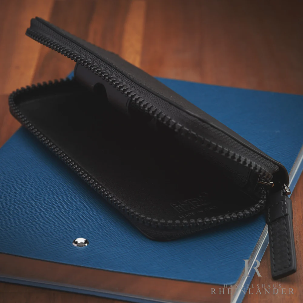 Montblanc Leather Goods Extreme Double Pen Pouch Zipper Black Etui ID 111146 OVP - Image 3