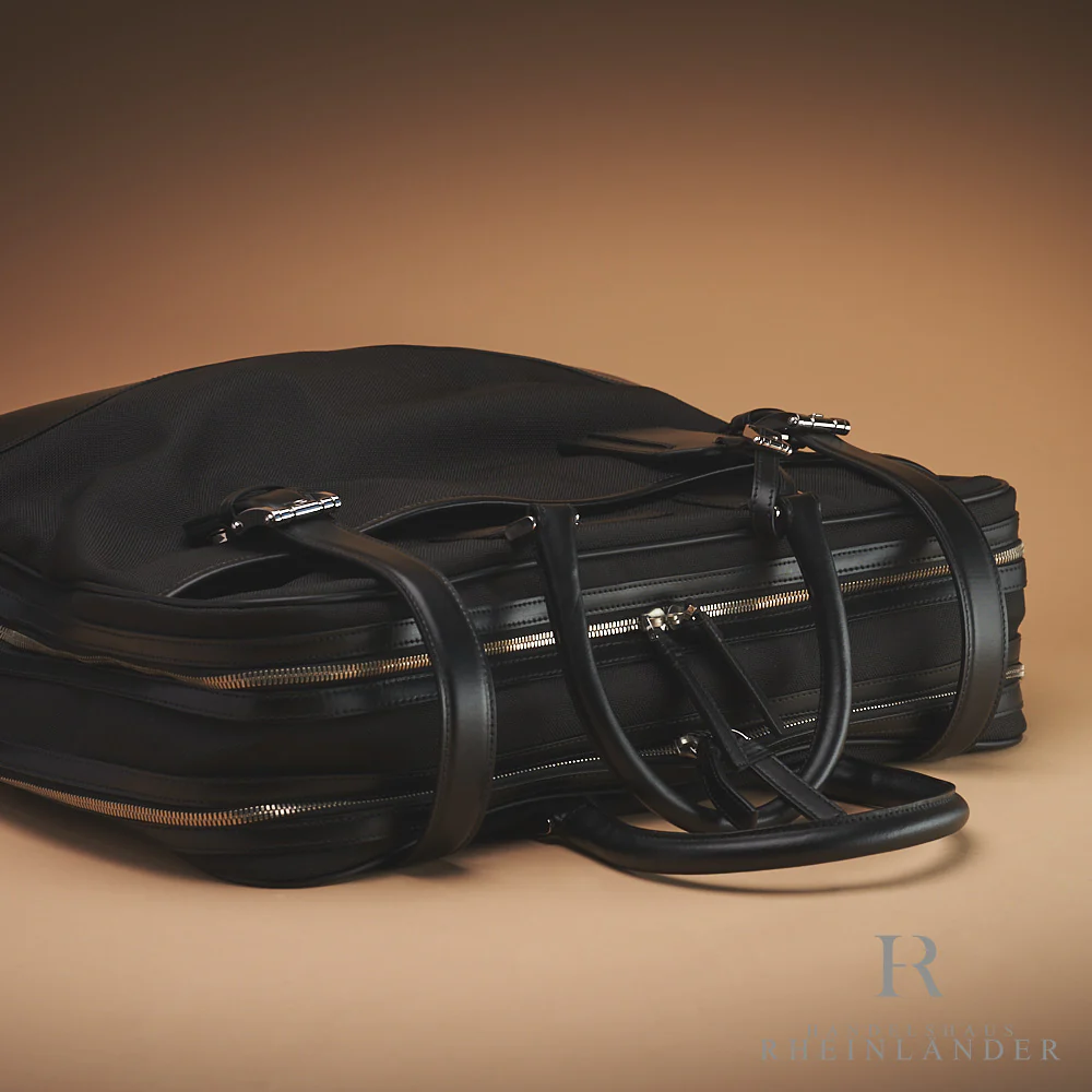 Montblanc Leather Goods Meisterstück Canvas 48 Hours Bag Weekender Black 106727 - Image 3