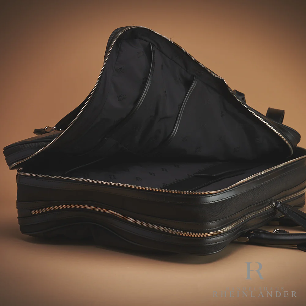 Montblanc Leather Goods Meisterstück Canvas 48 Hours Bag Weekender Black 106727 - Image 4