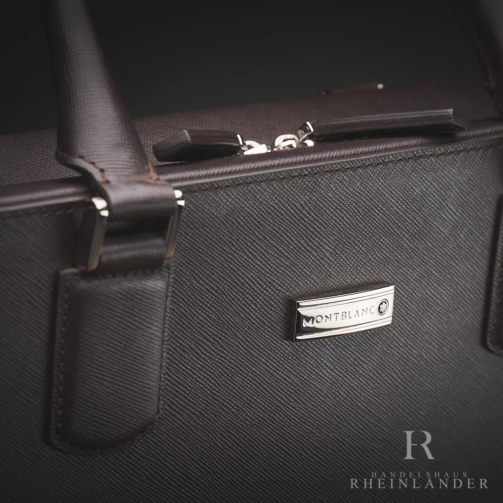 Montblanc Leather Goods Meisterstück Selection Briefcase Print Tobacco ID 112417 - Image 3