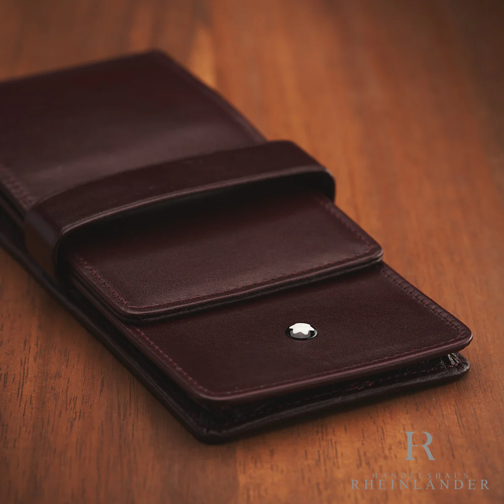 Montblanc Meisterstück Edition Siena 3er Leder Pen Pouch Bordeaux 30303 ID 17624 - Image 2
