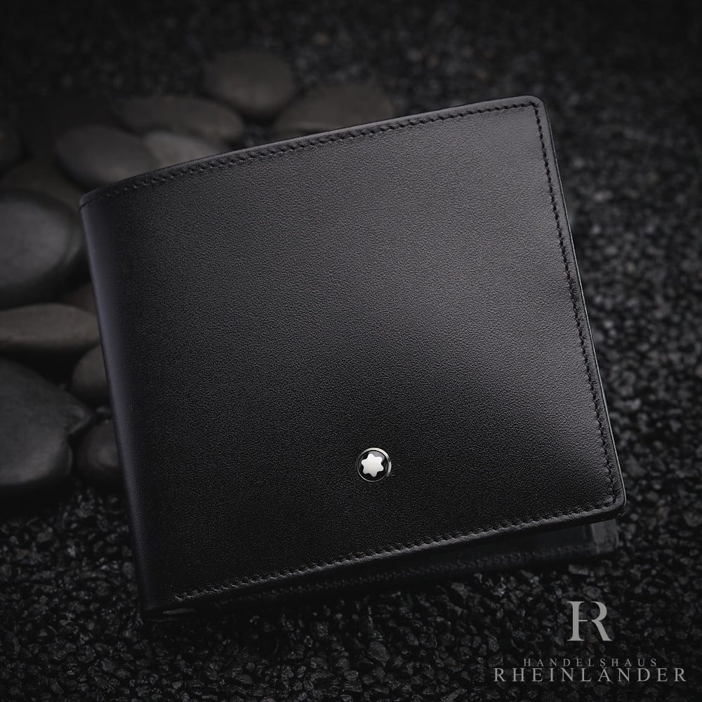 Montblanc Leather Goods Meisterstück Wallet Coincase 4CC Black Leather ID 7164