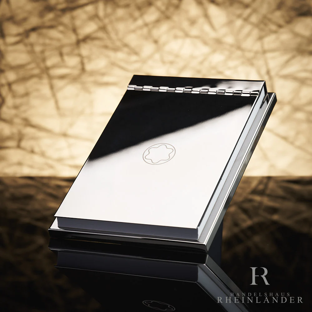 Montblanc Lifestyle Accessories Memo Pad Desk Platinum Plated ID 7794 - Image 5