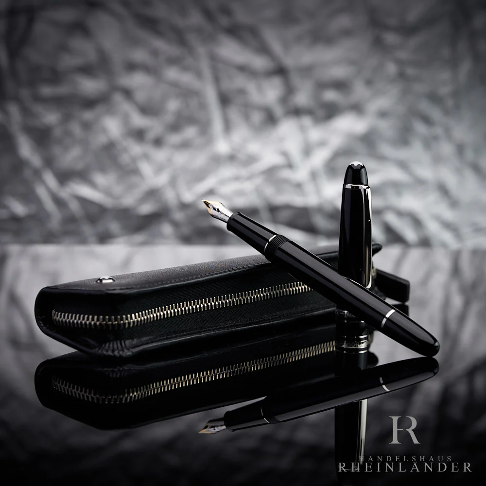 Montblanc Meisterstück Classique 145 Platin Füller Lederetui Set ID 130452 - Image 2