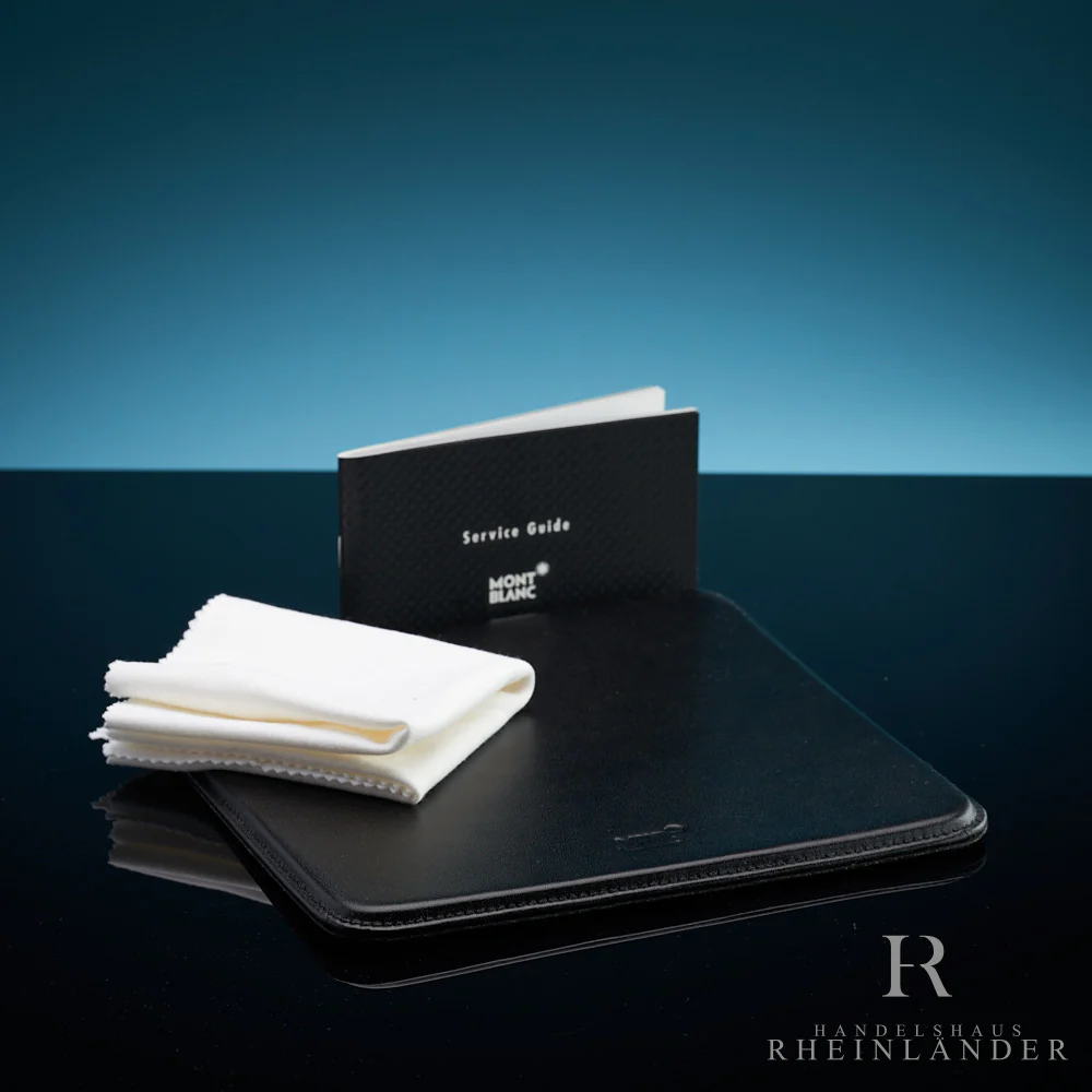 Montblanc Meisterstück Desk Accessories Black Leather Mouse Pad Sqaure ID 7697 - Image 3