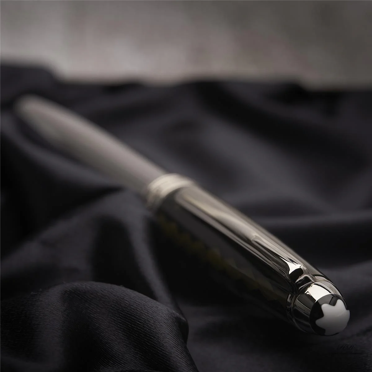 Montblanc Solitaire Carbon Steel Classique No 144 Füllfederhalter ID 23544 OVP - Image 4