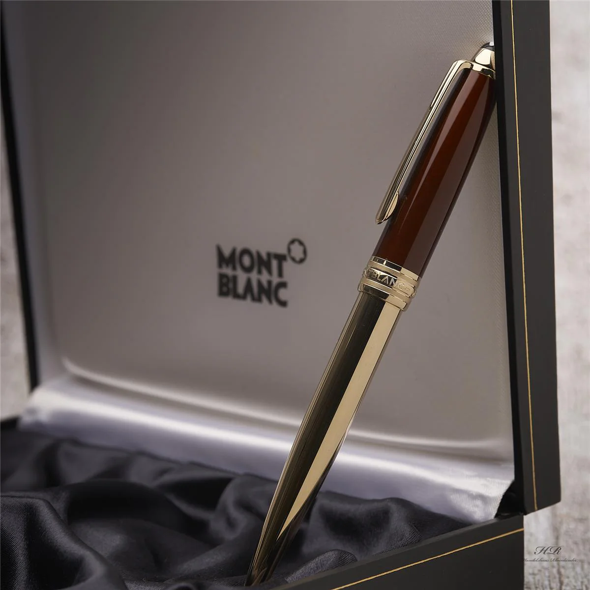 Montblanc Meisterstück Solitaire Gold Plated Citrine Ballpoint Pen ID 07573 OVP - Image 2