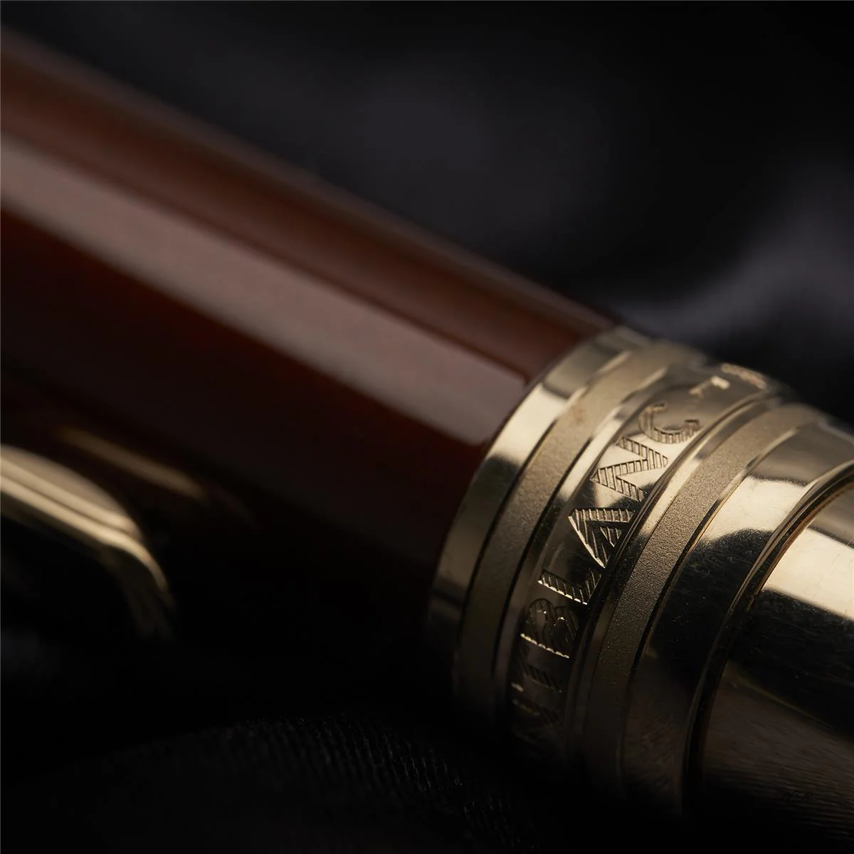 Montblanc Meisterstück Solitaire Gold Plated Citrine Ballpoint Pen ID 07573 OVP - Image 5