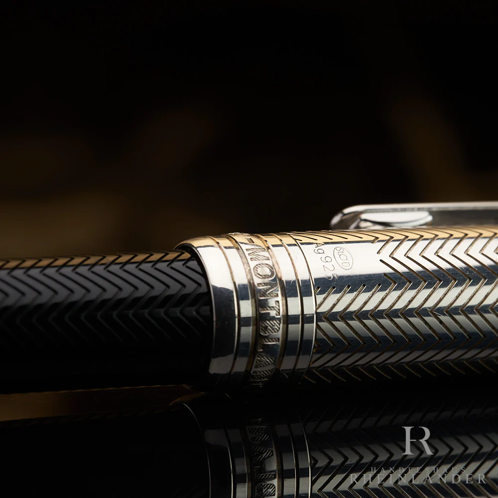 Montblanc Solitaire 925er Silber Doué Barley Classique Kugelschreiber ID 105223 - Image 5