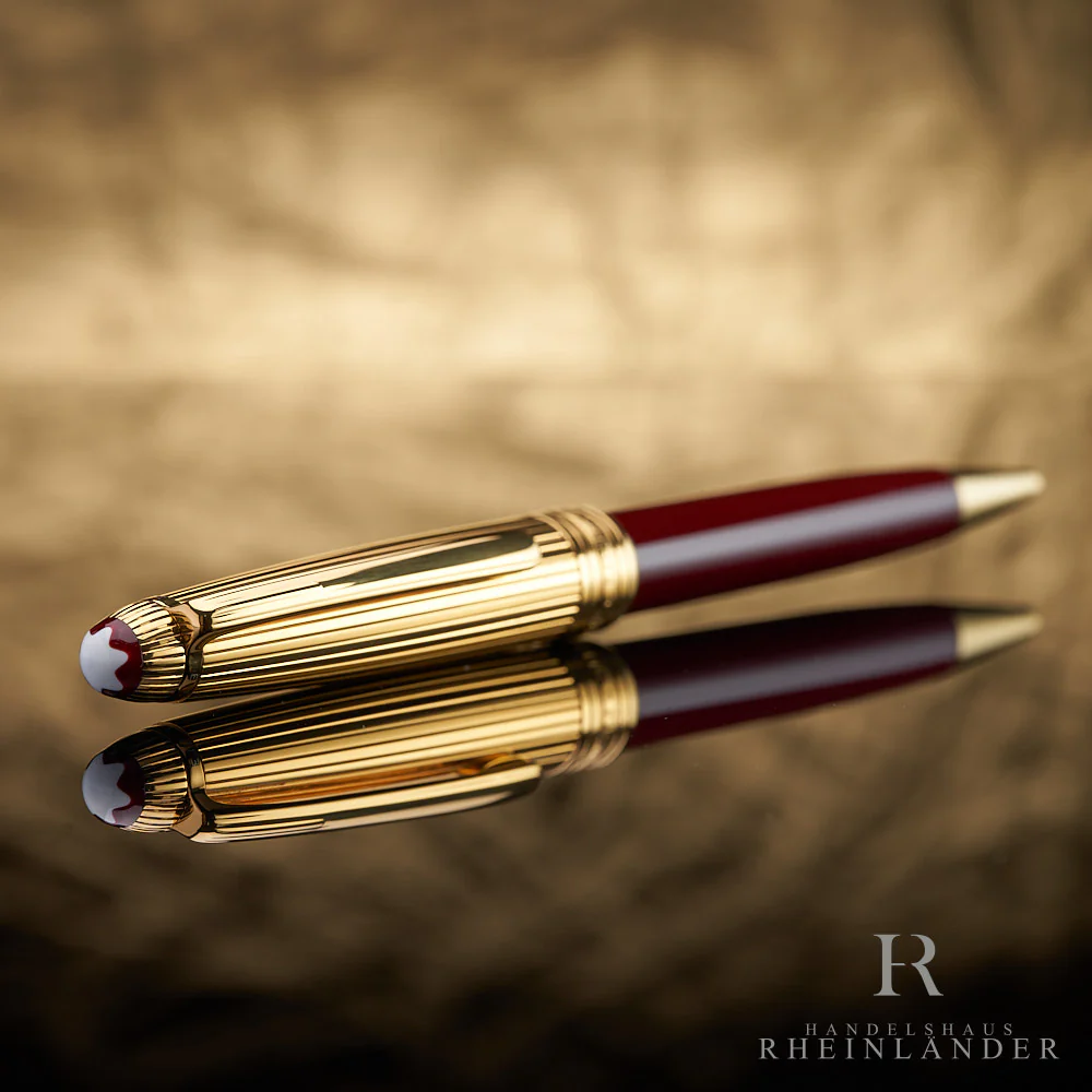 Montblanc Solitaire Doue Bordeaux Vermeil Pinstripe Ballpoint Pen Classique 164 - Image 2