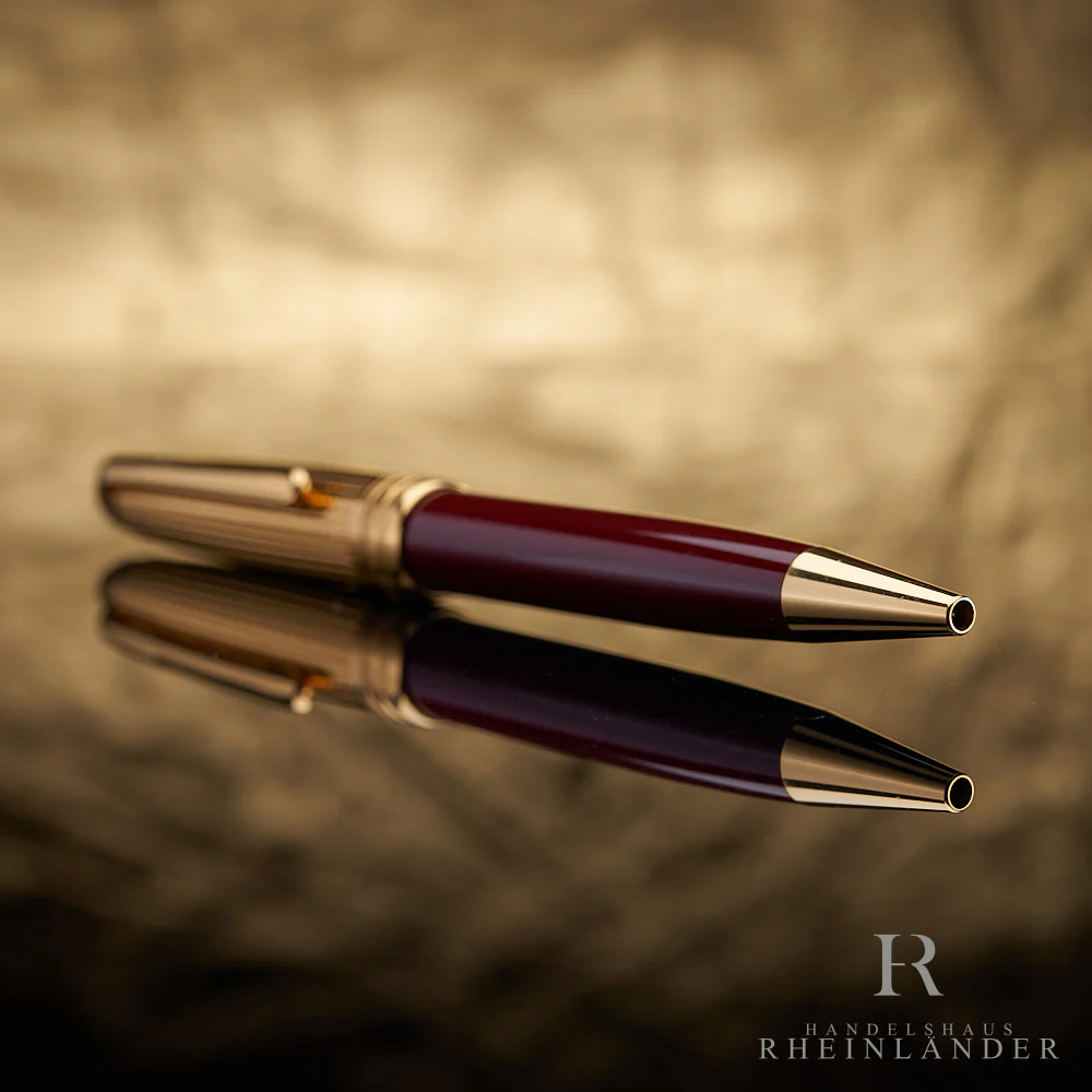 Montblanc Solitaire Doue Bordeaux Vermeil Pinstripe Ballpoint Pen Classique 164 - Image 3