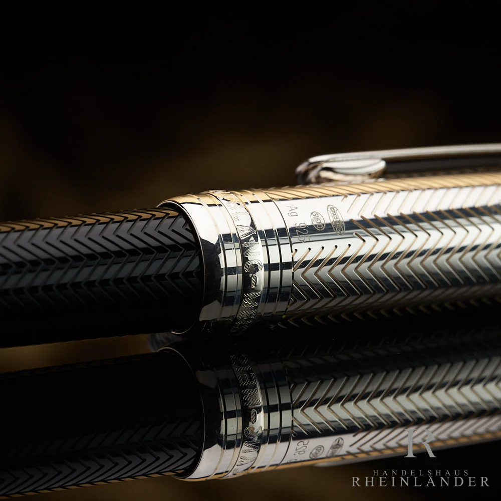 Montblanc Solitaire 925er Silber Doué Barley Classique Rollerball ID 105222 OVP - Image 4