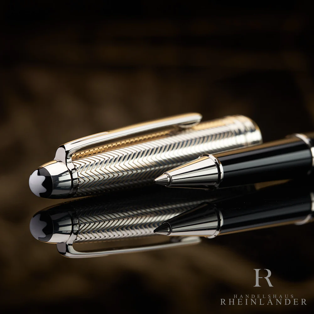 Montblanc Solitaire 925er Silber Doué Barley Classique Rollerball ID 105222 OVP - Image 5