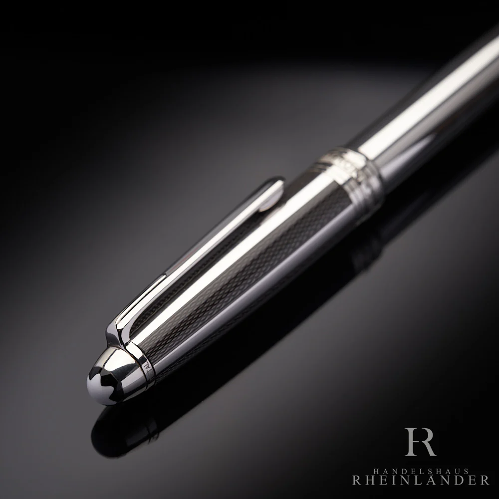 Montblanc Meisterstück Solitaire Silver Fibre Guilloche Classique Füller 35996 - Image 3