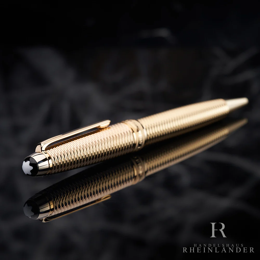 Montblanc Solitaire Geometry Champagne Gold Ballpoint Pen ID 132134-118103 - Image 3