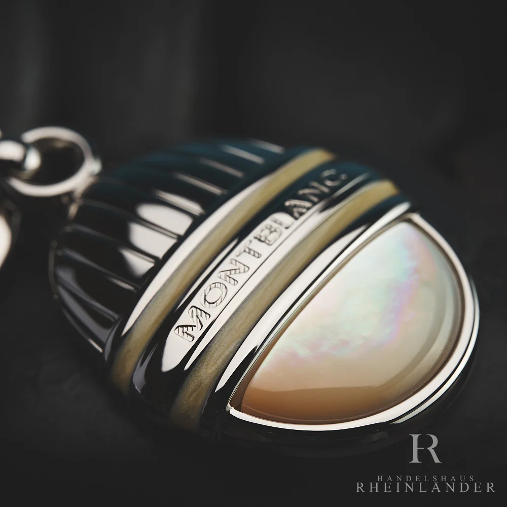 Montblanc Meisterstück Solitaire Key Ring Mother of Pearl Platinum Plated 3568 - Image 2