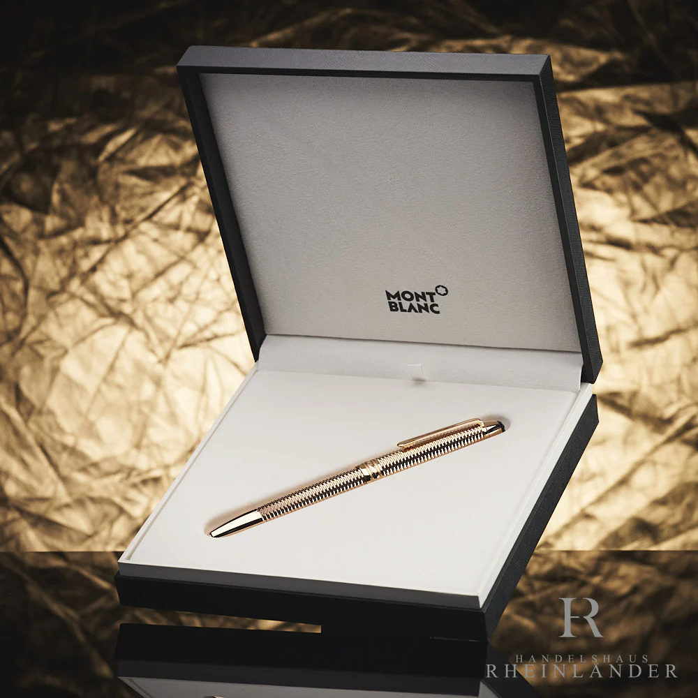 Montblanc Meisterstück Solitaire Geometry Champagne Rollerball ID 132133-118102