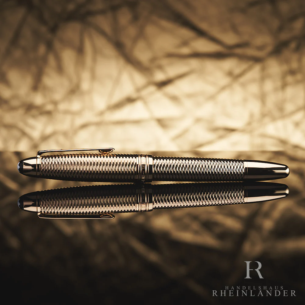 Montblanc Meisterstück Solitaire Geometry Champagne Rollerball ID 132133-118102 - Image 2