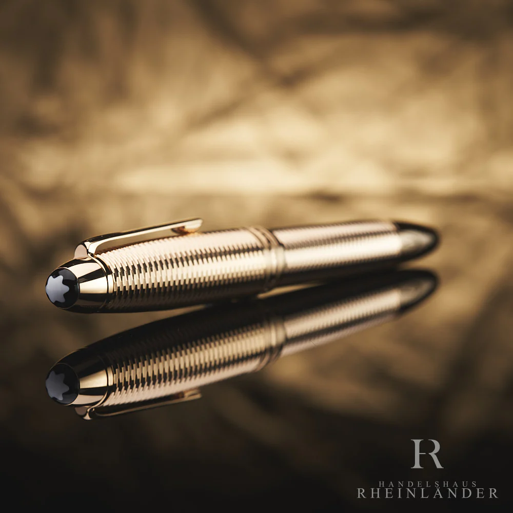 Montblanc Meisterstück Solitaire Geometry Champagne Rollerball ID 132133-118102 - Image 3