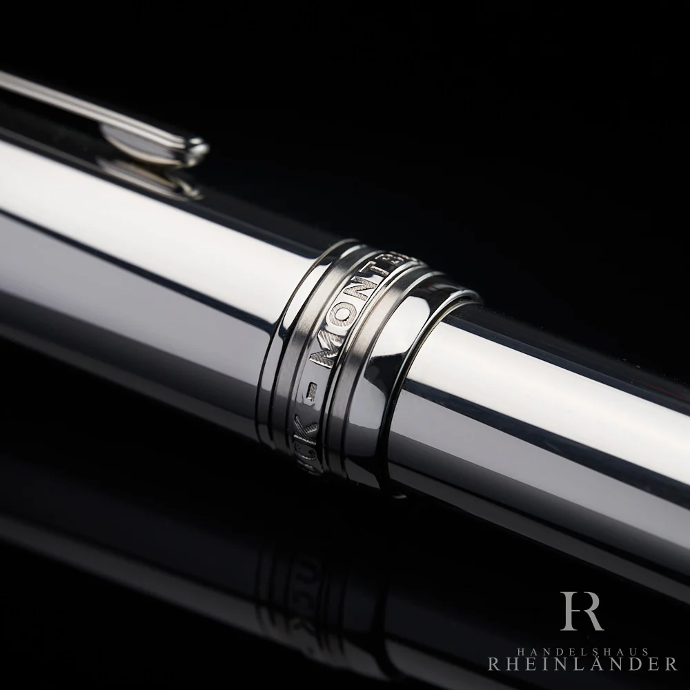 Montblanc Meisterstück Solitaire LeGrand Stainless Steel Fountain Pen ID 23146 - Image 4