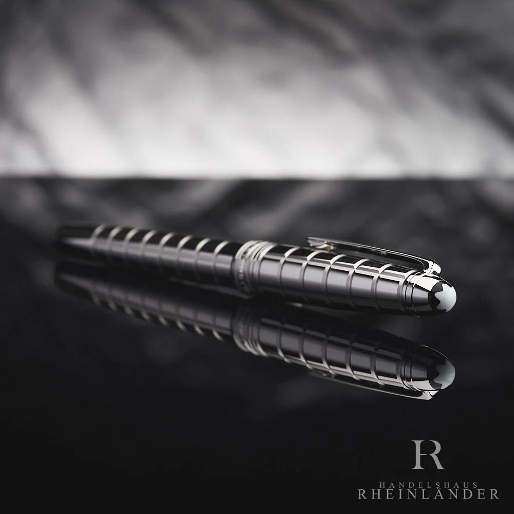 Montblanc Solitaire Platinum Plated Facet No 144 Classique Füller ID 38245 OVP - Image 2