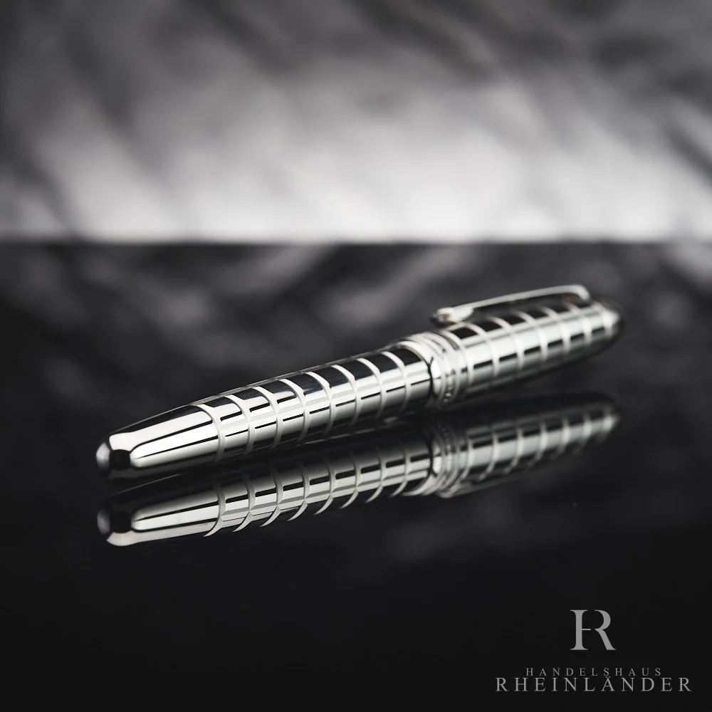 Montblanc Solitaire Platinum Plated Facet No 144 Classique Füller ID 38245 OVP - Image 3