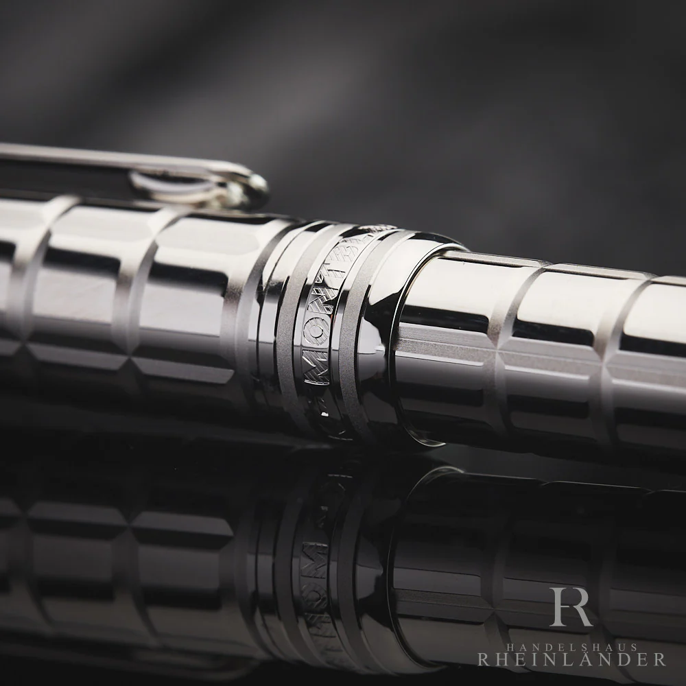 Montblanc Solitaire Platinum Plated Facet No 144 Classique Füller ID 38245 OVP - Image 4