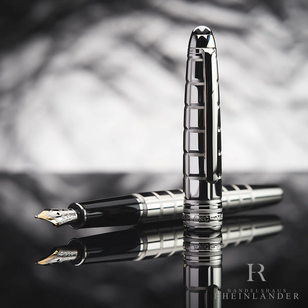 Montblanc Solitaire Platinum Plated Facet No 144 Classique Füller ID 38245 OVP - Image 5