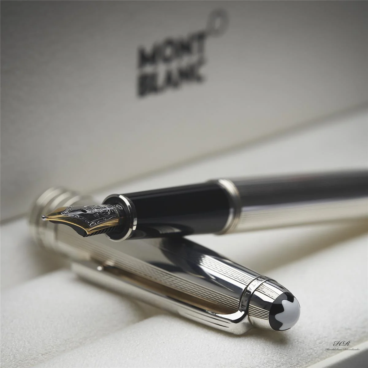 Montblanc Solitaire 925er Sterling Pure Silver Classique Füllfederhalter OVP - Image 4