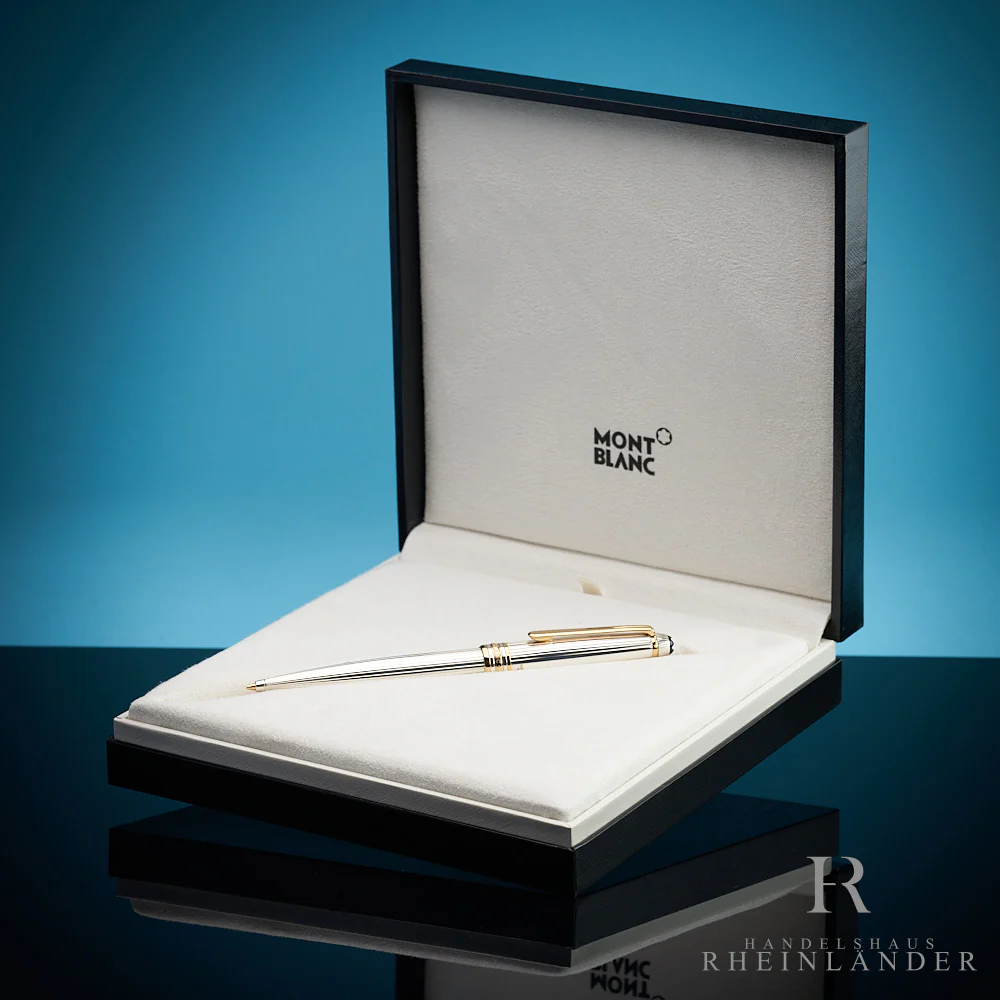 Montblanc Meisterstück Solitaire Pinstripe Silver Mechanical Pencil ID 1658 OVP