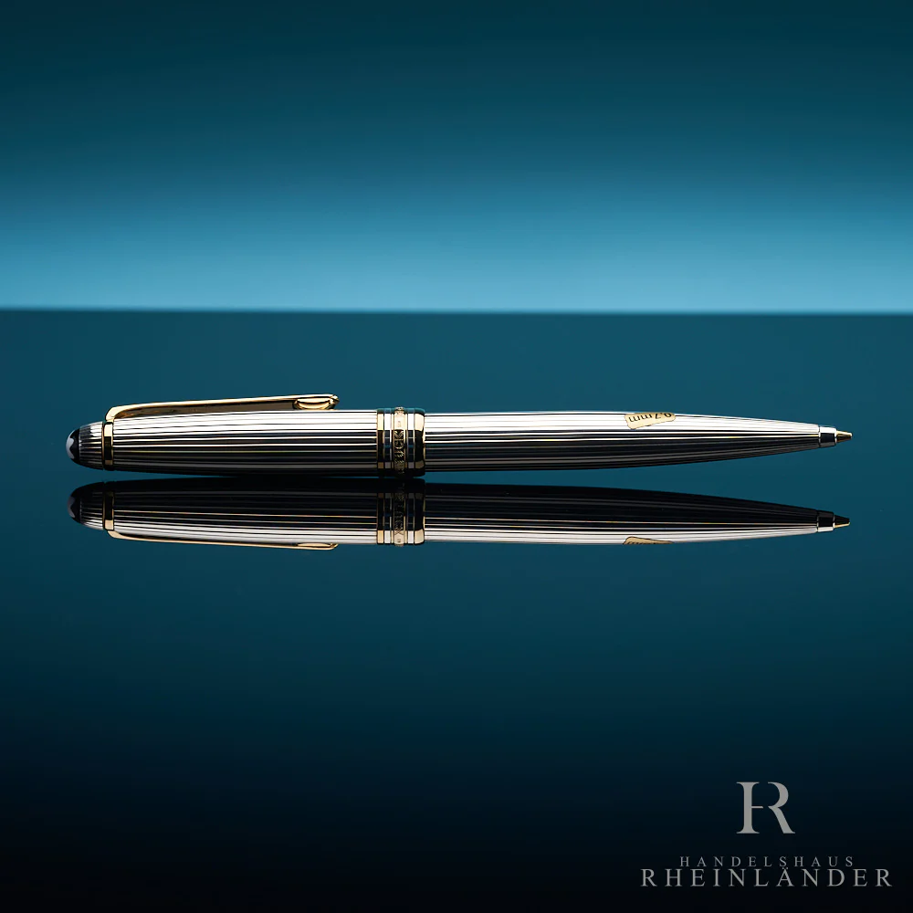 Montblanc Meisterstück Solitaire Pinstripe Silver Mechanical Pencil ID 1658 OVP - Image 2