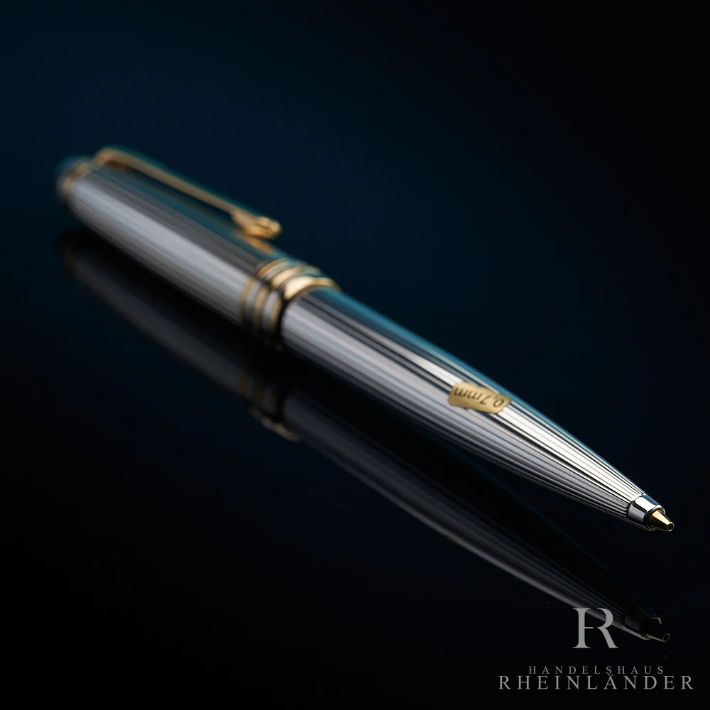 Montblanc Meisterstück Solitaire Pinstripe Silver Mechanical Pencil ID 1658 OVP - Image 3