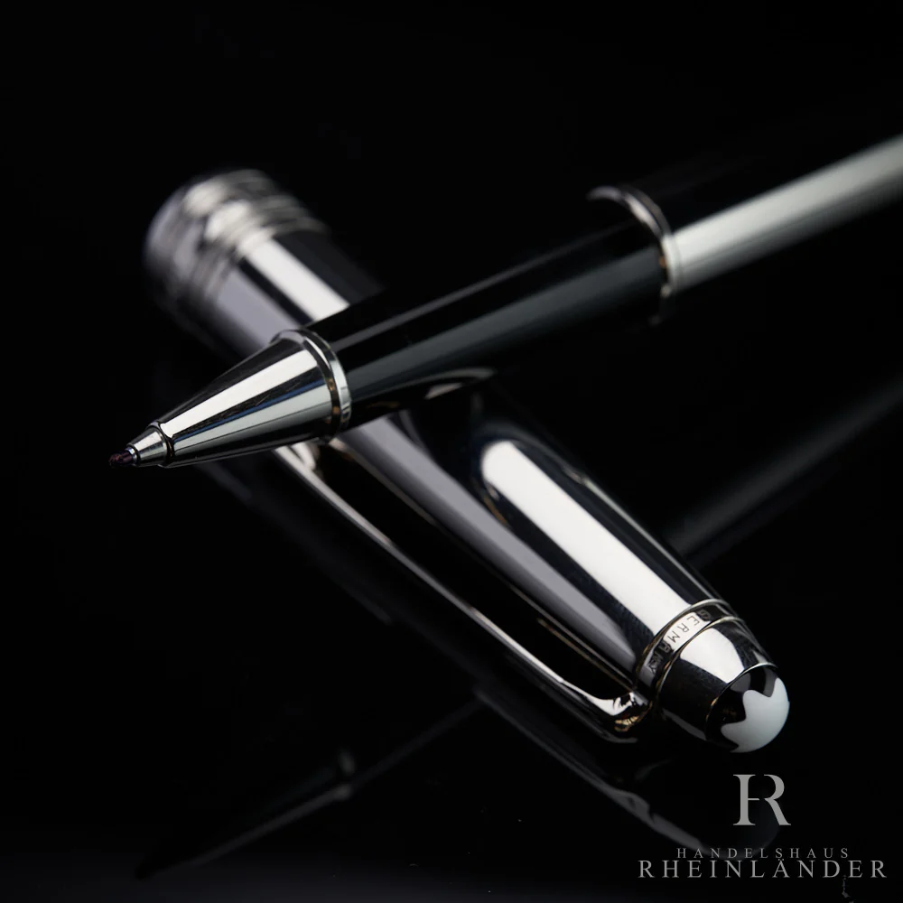 Montblanc Solitaire Stainless Steel Classique Rollerball Fineliner ID 23163 OVP - Image 6