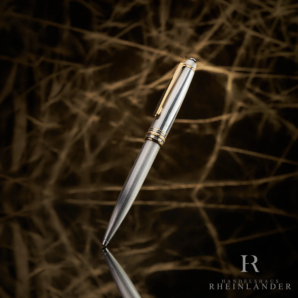 Montblanc Meisterstück Solitaire Sterling Silver Barleycorn Ballpoint Pen 1646 - Image 2