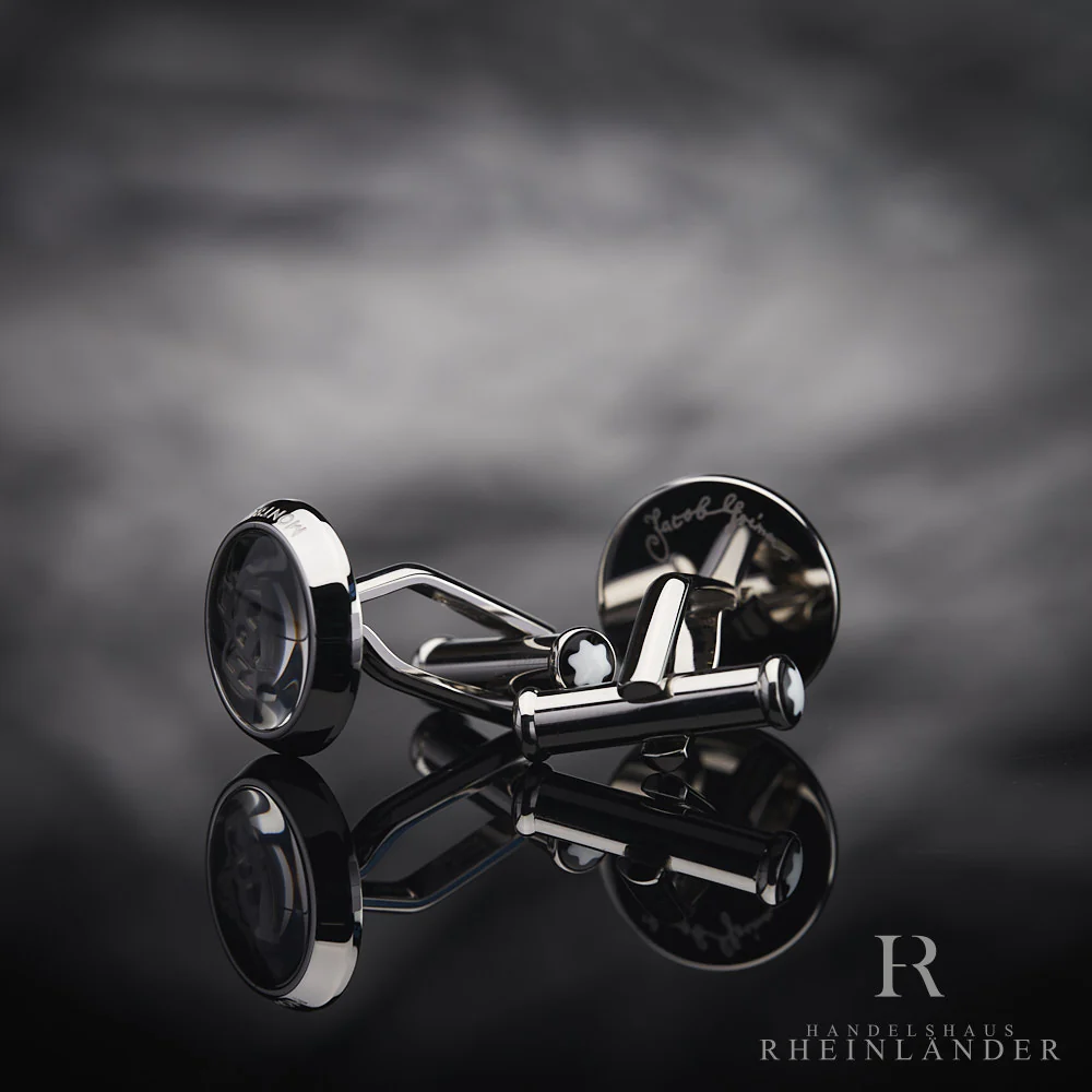 Montblanc Mens Accessories Cufflinks Grimm Brothers Stainless Steel ID 129497 - Image 3