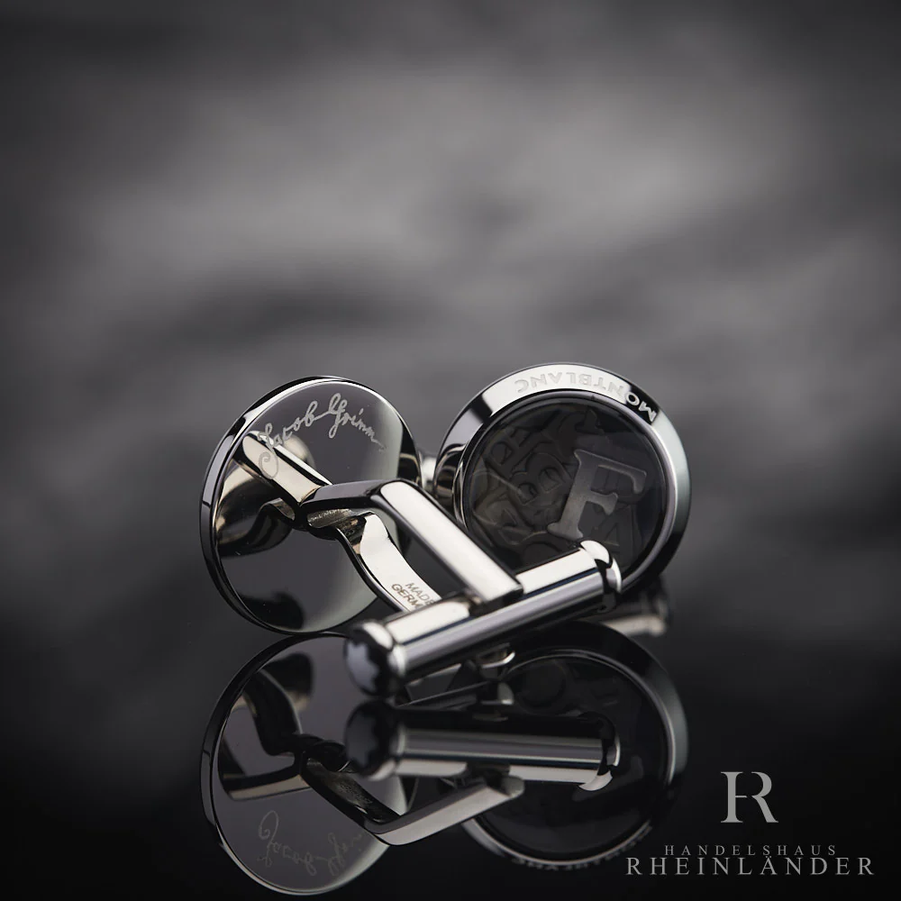 Montblanc Mens Accessories Cufflinks Grimm Brothers Stainless Steel ID 129497 - Image 4
