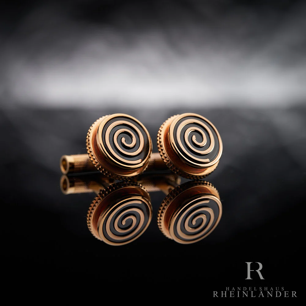 Montblanc Mens Accessories Cufflinks Stainless Steel Wire Swirls PVD ID 114780