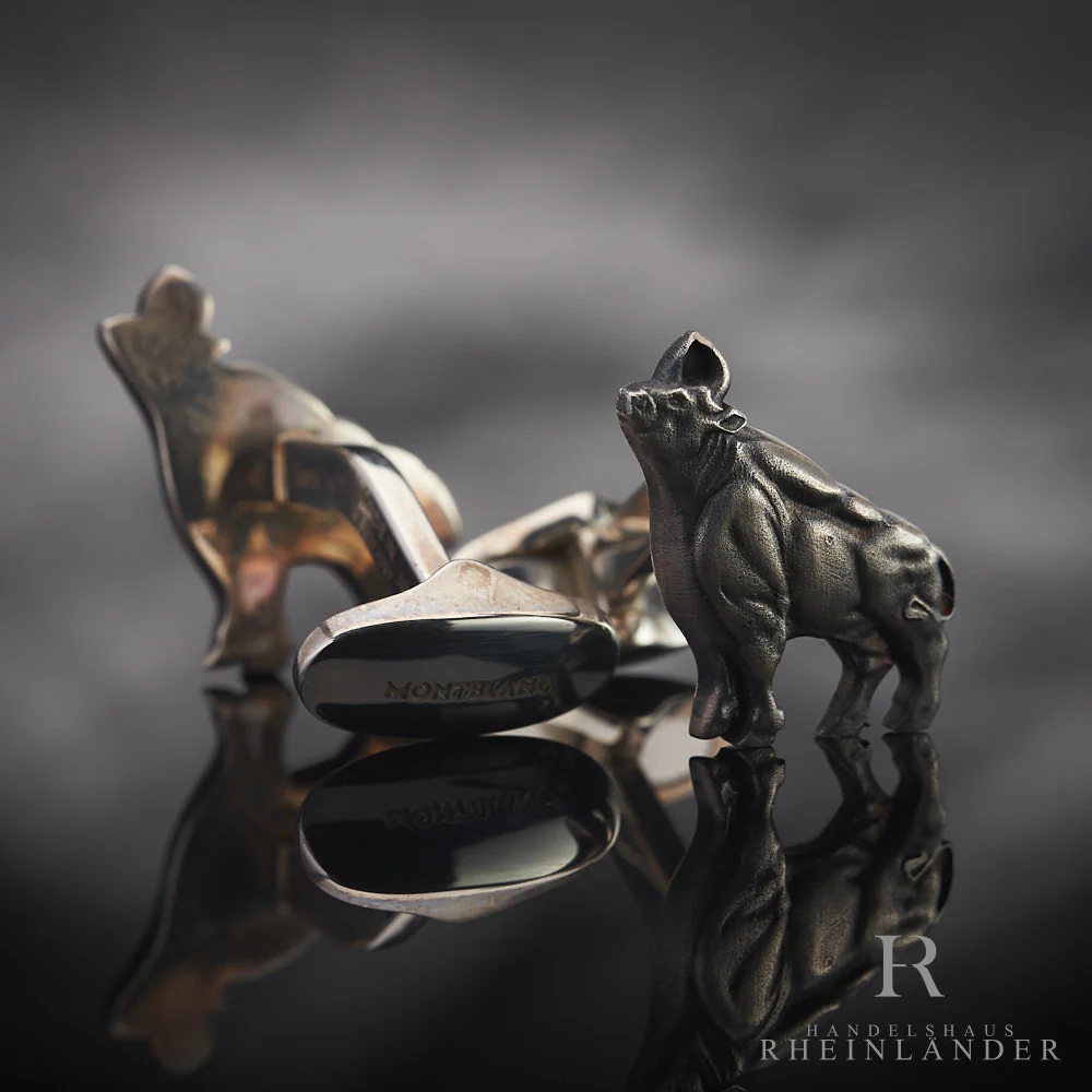 Montblanc Mens Accessories Cufflinks Zodiac The Ox 925 Sterling Silver ID 126167 - Image 3