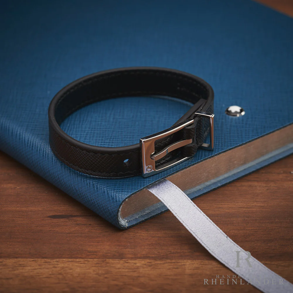 Montblanc Mens Accessories Sartorial Bracelet Stainless Steel Leather 11291663