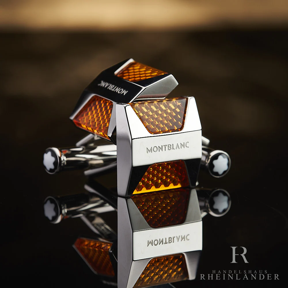 Montblanc Men's Accessories Stainless Steel Cufflinks Square Reflector ID 116652 - Image 3