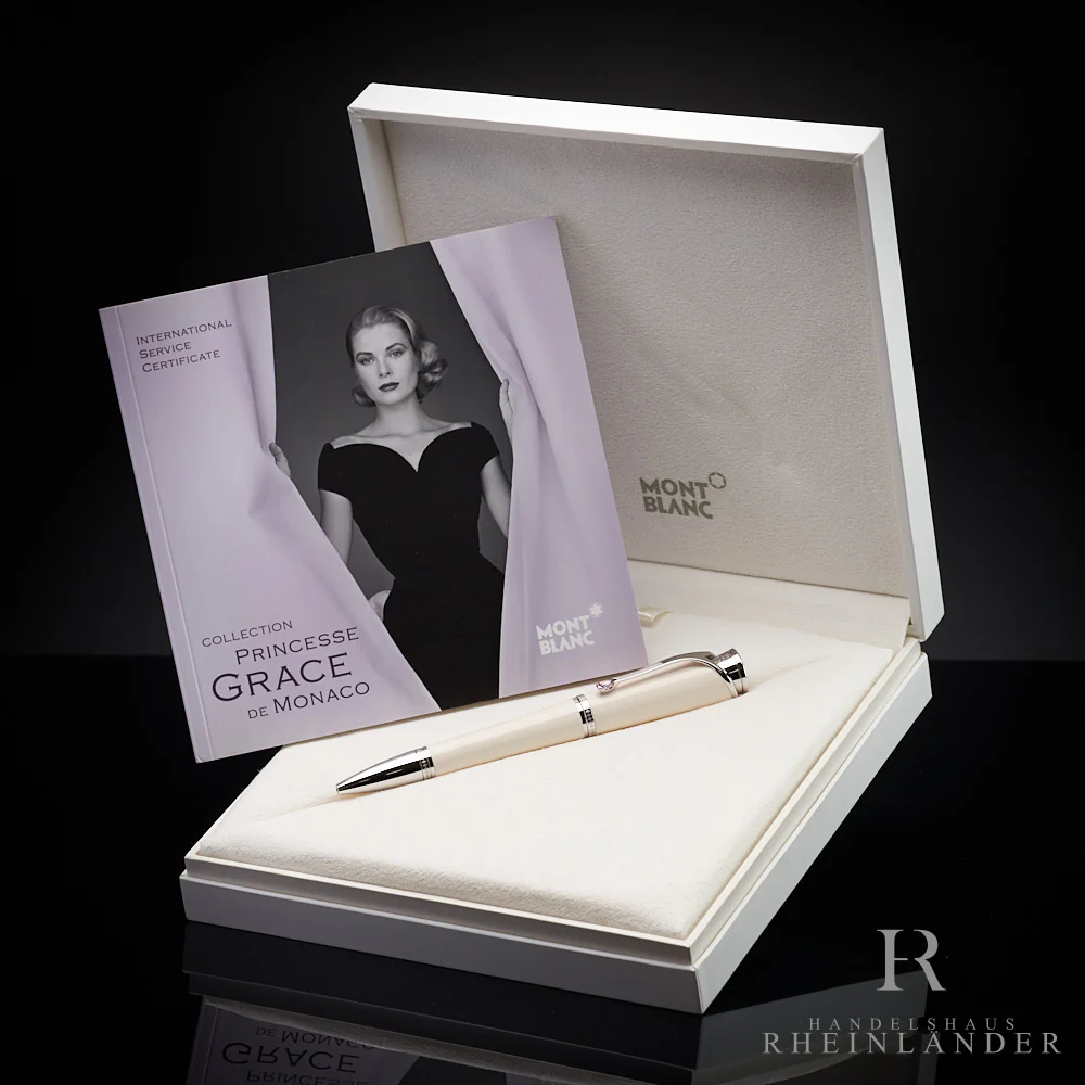 Montblanc Muses Line Princess Grace de Monaco Ivory Ballpoint Pen ID 111754 OVP - Image 6