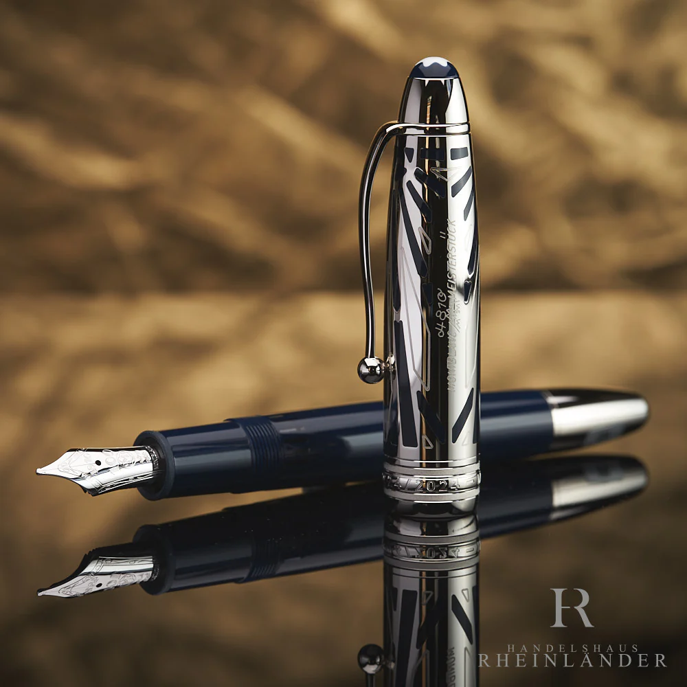 Montblanc The Origin Collection Solitaire Doue LeGrand Fountain Pen Blue 131346 - Image 6