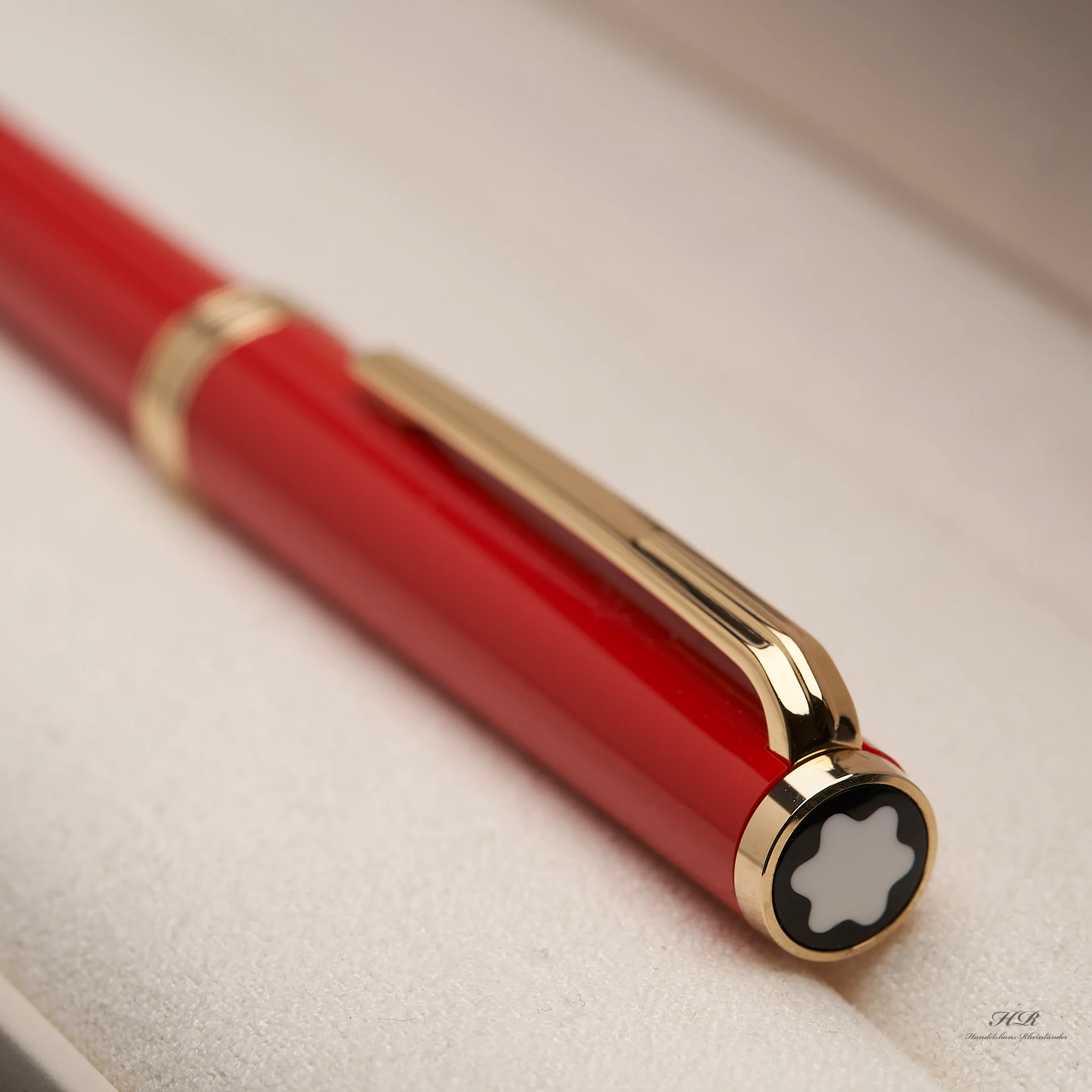 Montblanc PIX Collection Gold Line Edelharz Rot Kugelschreiber ID 117655 OVP - Image 2