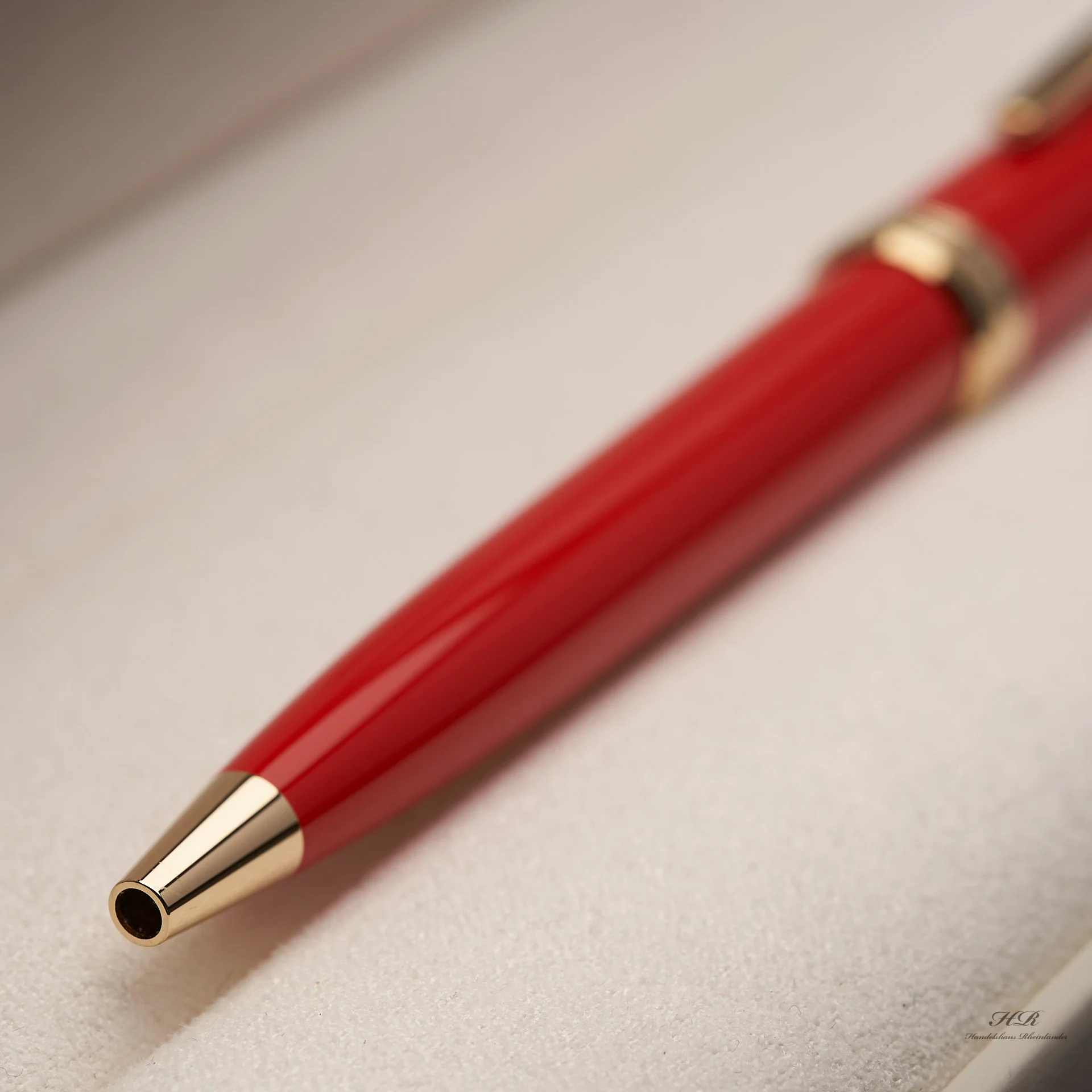 Montblanc PIX Collection Gold Line Edelharz Rot Kugelschreiber ID 117655 OVP - Image 3