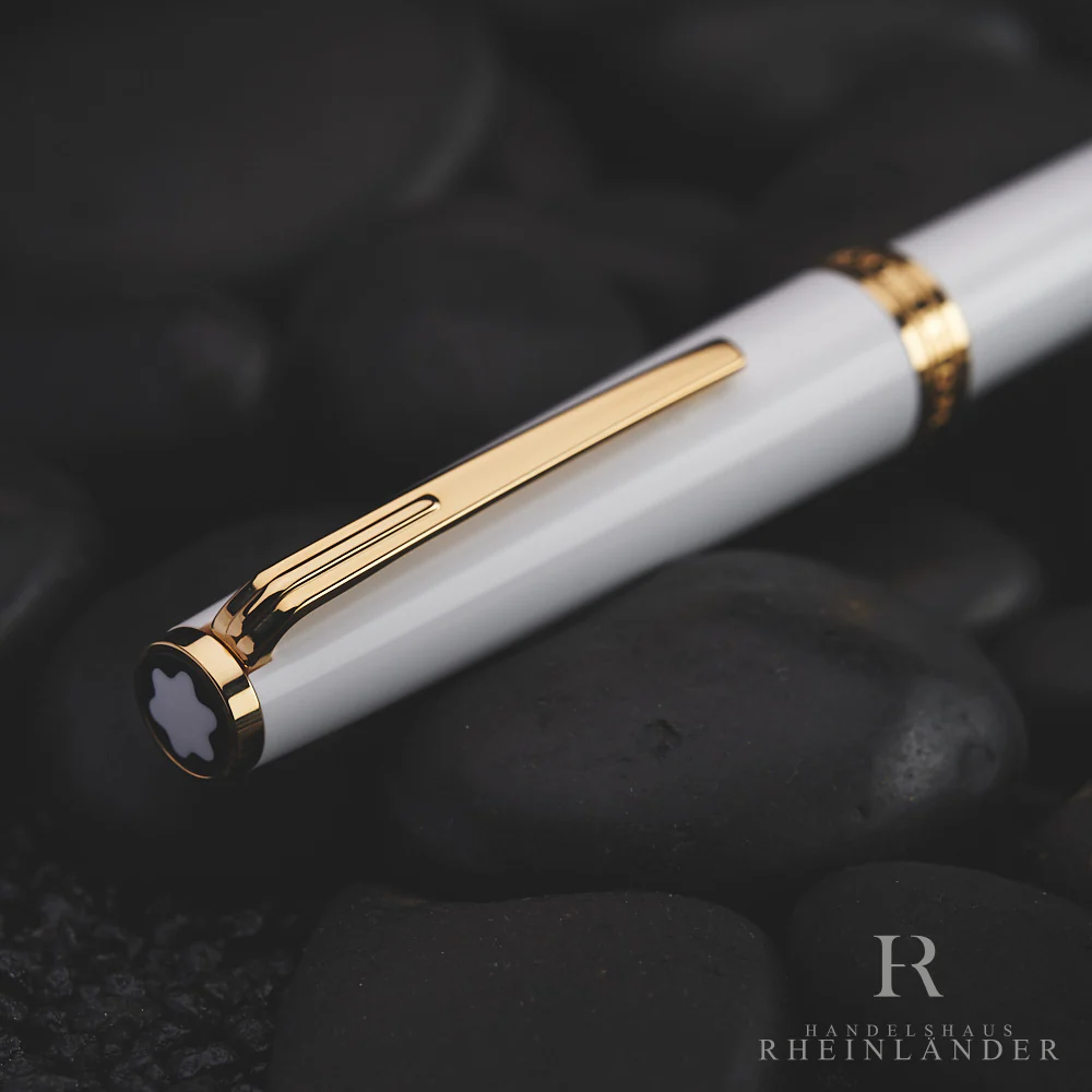 Montblanc PIX Collection Precious Resin Gold Line White Rollerball ID 117658 OVP - Image 2