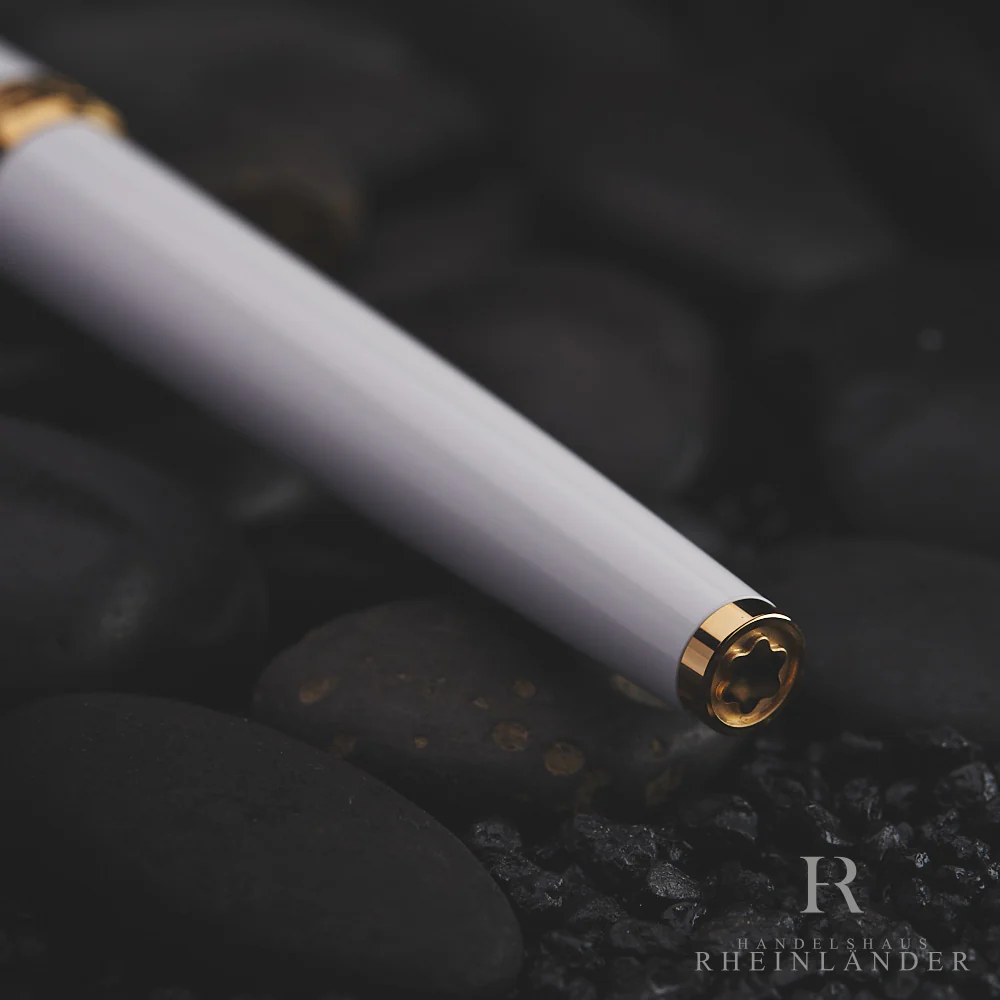 Montblanc PIX Collection Precious Resin Gold Line White Rollerball ID 117658 OVP - Image 3