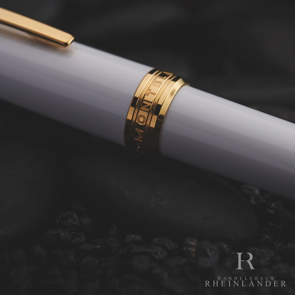 Montblanc PIX Collection Precious Resin Gold Line White Rollerball ID 117658 OVP - Image 4